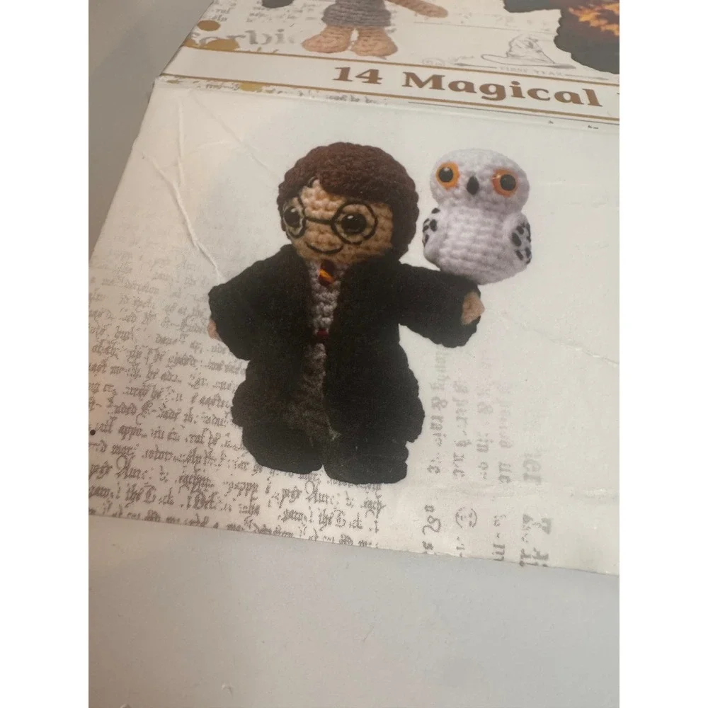 Harry Potter Crochet Craft Kit Open Box Complete With Wand Needle Amigurumi Set‎